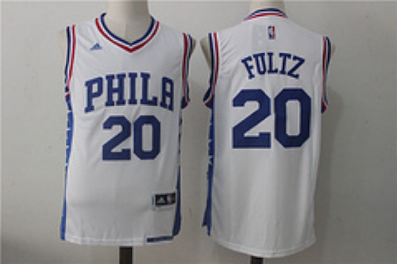 Men Philadelphia 76ers 20 Fultz White NBA Jerseys